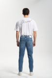 Quần Jeans Nam Dáng Tapered Màu Xanh Sáng. Bright Blue Tapered Men's Jeans - 222MD3089B2930