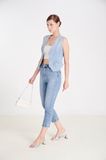 Quần Jeans Lửng Dáng Mom. Light Blue Mom Baggy Jeans - 123WD2097B1930