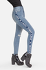 Quần Jeans Nữ Dáng Ôm, Thêu Chữ. Statement Embroidered Skinny Jeans - 319WD1081F2956