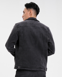 Áo Khoác Denim Nam Xám Đen Dáng Rộng. Midnight Black Type III Denim Jacket - 221MD3044F2050