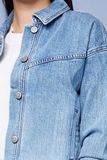 Áo Khoác Nữ Denim Dáng Rộng Kiểu Vasity - Varsity Women's Loose Denim Jacket. 222WD1044B1910