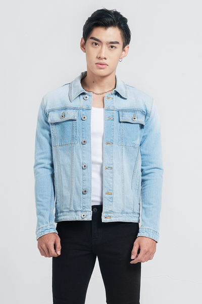 Áo Khoác Denim Nam Dáng Rộng 2 Túi. Type III Denim Jacket With 2 Pockets - 121MD4044F4910