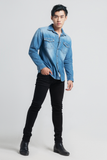 Áo Sơ Mi Nam Denim Dáng Suông Rộng. Faded Denim Shirt - 121MD4034F6930