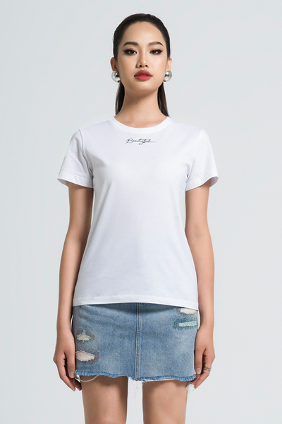 Áo Thun Nữ Dáng Ôm Vừa. 'Beautiful' Slim T-shirt - 121WN1021B1100