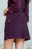Chân Váy Chữ A Workwear Màu Purple -  Purple Workwear A-line Skirt. 123WD1111F2570