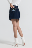 Chân Váy Chữ A Thêu Happy. 'Happy' Embroidered Denim Skirt - 121WD1111A2993