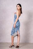 Đầm Denim Nữ Cúp Ngực Dáng Ôm Màu Xanh Sáng.Women's Denim Dress with Loose Breast in Bright Blue - 223WD2127F2930