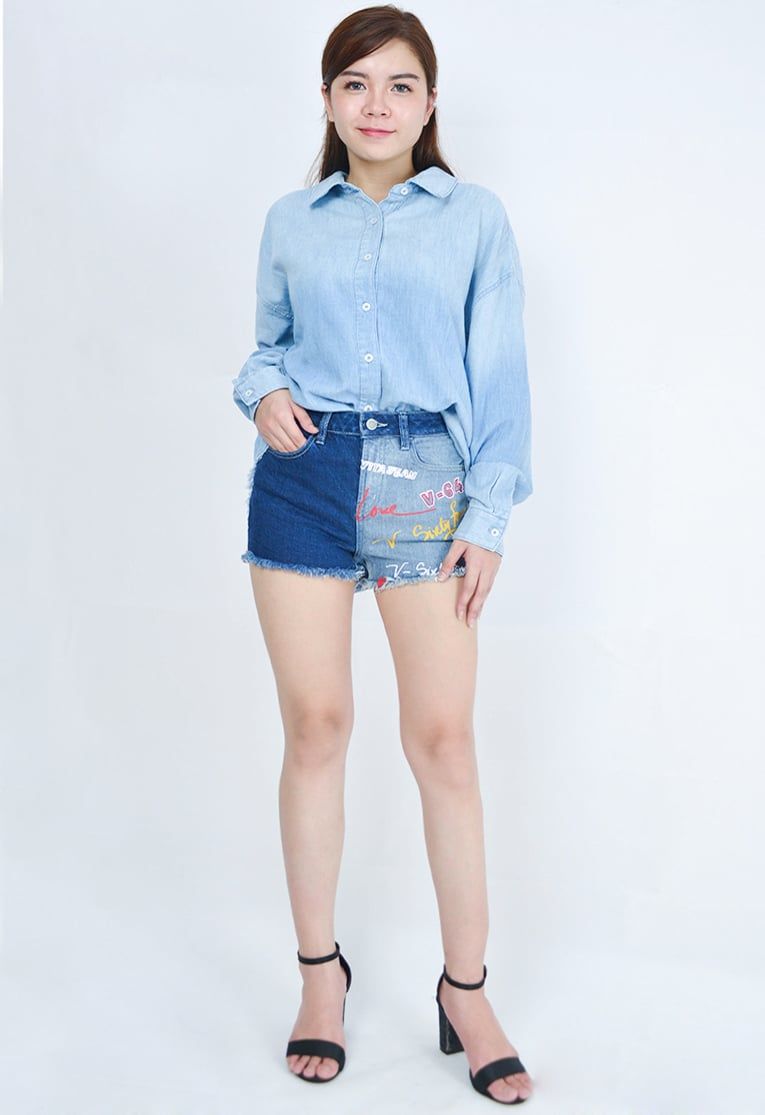 Quần short phá cách V-SIXTYFOUR (0418WD2103A1)