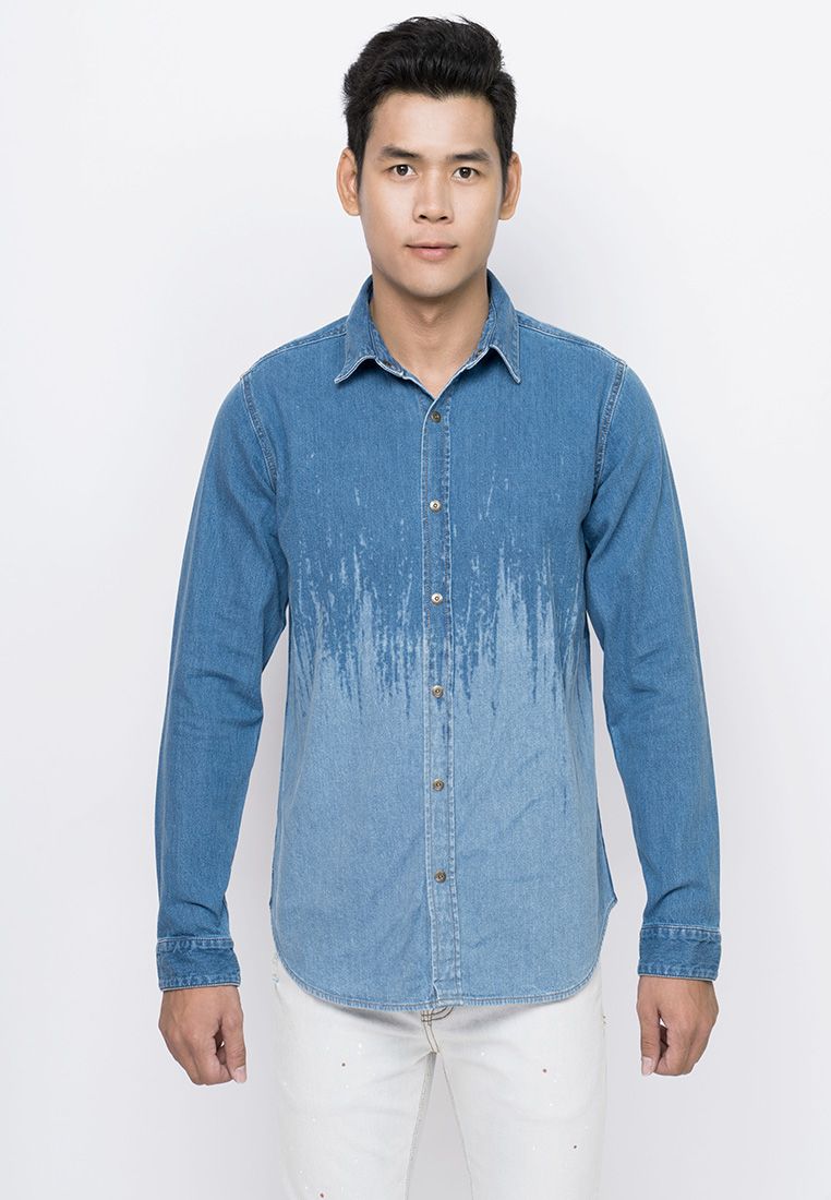 Áo Sơ Mi Jean Nam Dáng Ôm Dài Tay 0418MD4032F9916