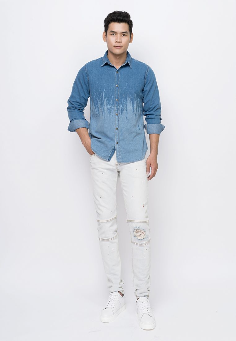 Áo Sơ Mi Jean Nam Dáng Ôm Dài Tay 0418MD4032F9916