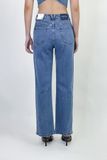 Quần Jeans Nữ Màu Xanh Sáng Dáng Relax Basic. Light Blue Relax Basic Women's Jeans - 123WD1080B1930