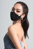 Khẩu Trang Vải Trượt Nước Kháng Khuẩn. 2 Cái Màu Xám Đen. Dark Grey Antibacterial Cloth Facemask - 221UN0203F6079