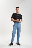 Quần Jeans Nam Dáng Jogger Lưng Thun. Elastic Waist Jogger Jeans for Men - 222MD4088F1930