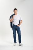 Quần Jeans Nam Dáng SlimFit Màu Med Blue. Men's SlimFit Jeans in Med Blue - 123MD3082B1950