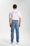 Quần Jeans Nam Màu Xanh Sáng Dáng Straight. Straight Light Blue Men's Jeans - 123MD4083B1930