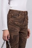 Quần Jeans Nữ Dáng Loe Màu Nâu. Women's Brown Flared Jeans - 123WD1084F1270