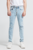 Quần Jeans Nam Ống Đứng. Distressed Light Blue Straight Jeans - 121MD4083F2930