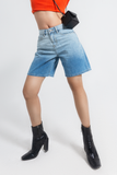 Quần Short Nữ Dáng Bermuda Màu Ombre. Ombre Bermuda Denim Short - 121WD2103F3930