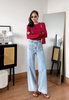 Quần Jeans Nữ Ống Rộng Túi Trước - Women's Wide Leg Jeans with Front Pockets. 223WD2085F1910