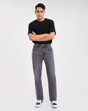 Quần Jeans Nam Dáng Suông Màu Xám. Ash Grey Wash Straight Jeans - 122MD3083B1070