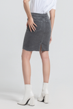 Chân Váy Denim Dáng Bút Chì Cách Điệu Màu Xám. Grey Denim Pencil Skirt - 121WD2112F2030