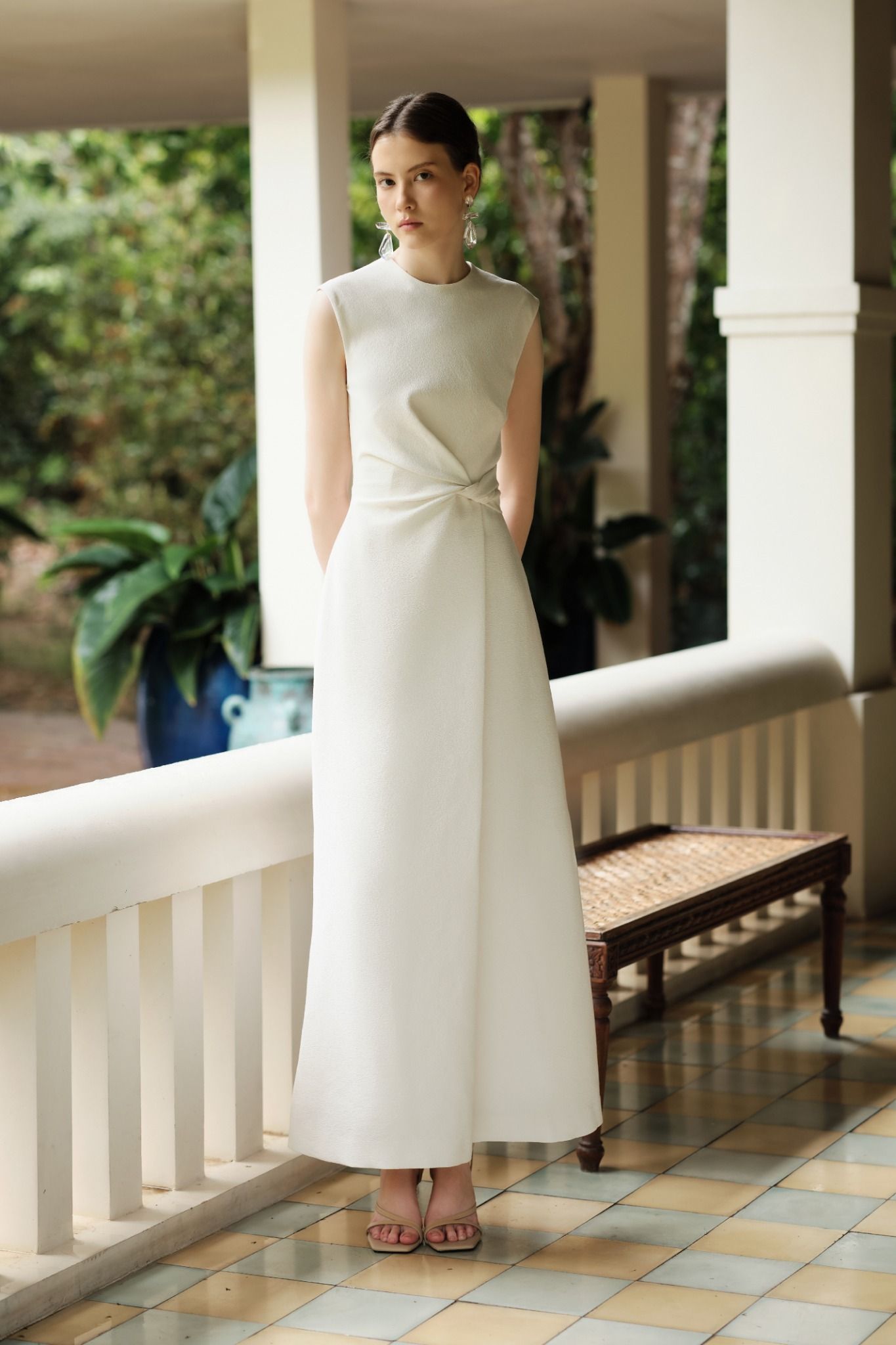 YURI TWIST MIDI DRESS