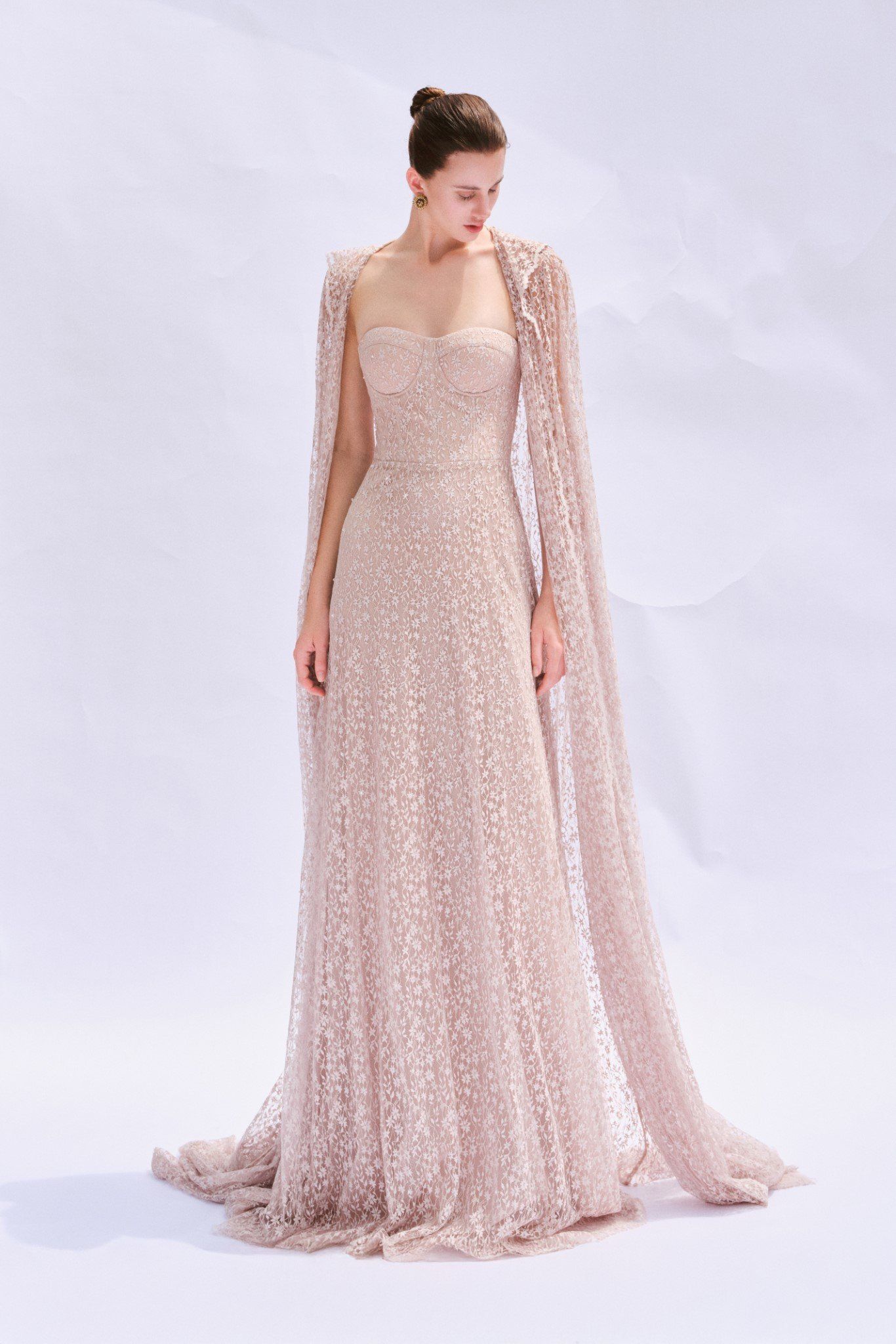 KRIXI EMB AURORA LACE LONG DRESS