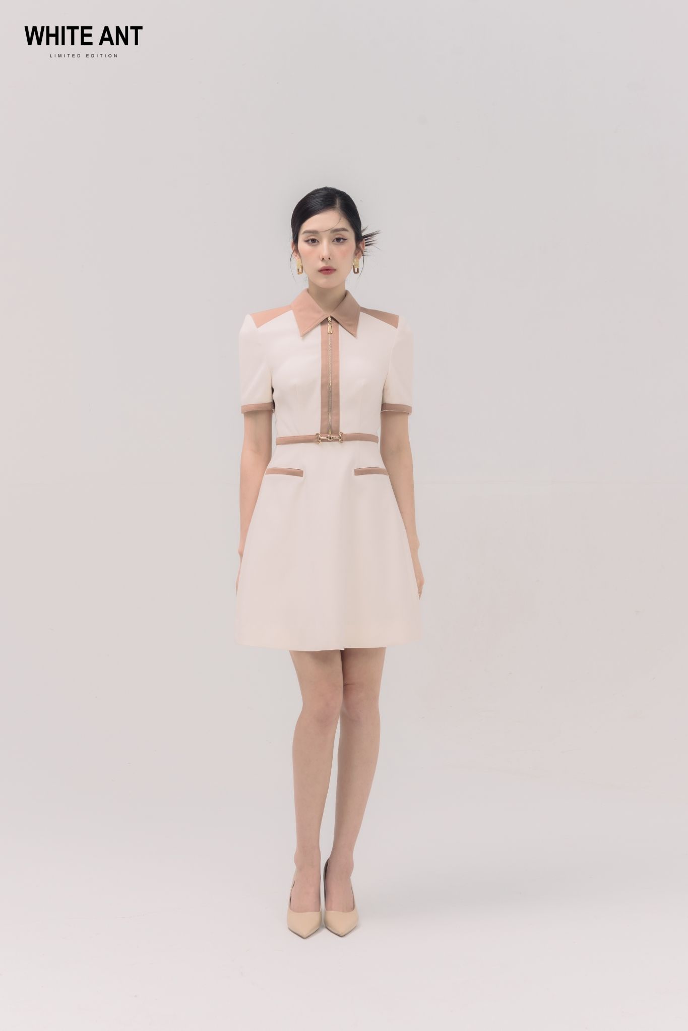 Đầm A Phối Da Nữ White Ant EUPHEMIA HOUSE DRESS 120830004