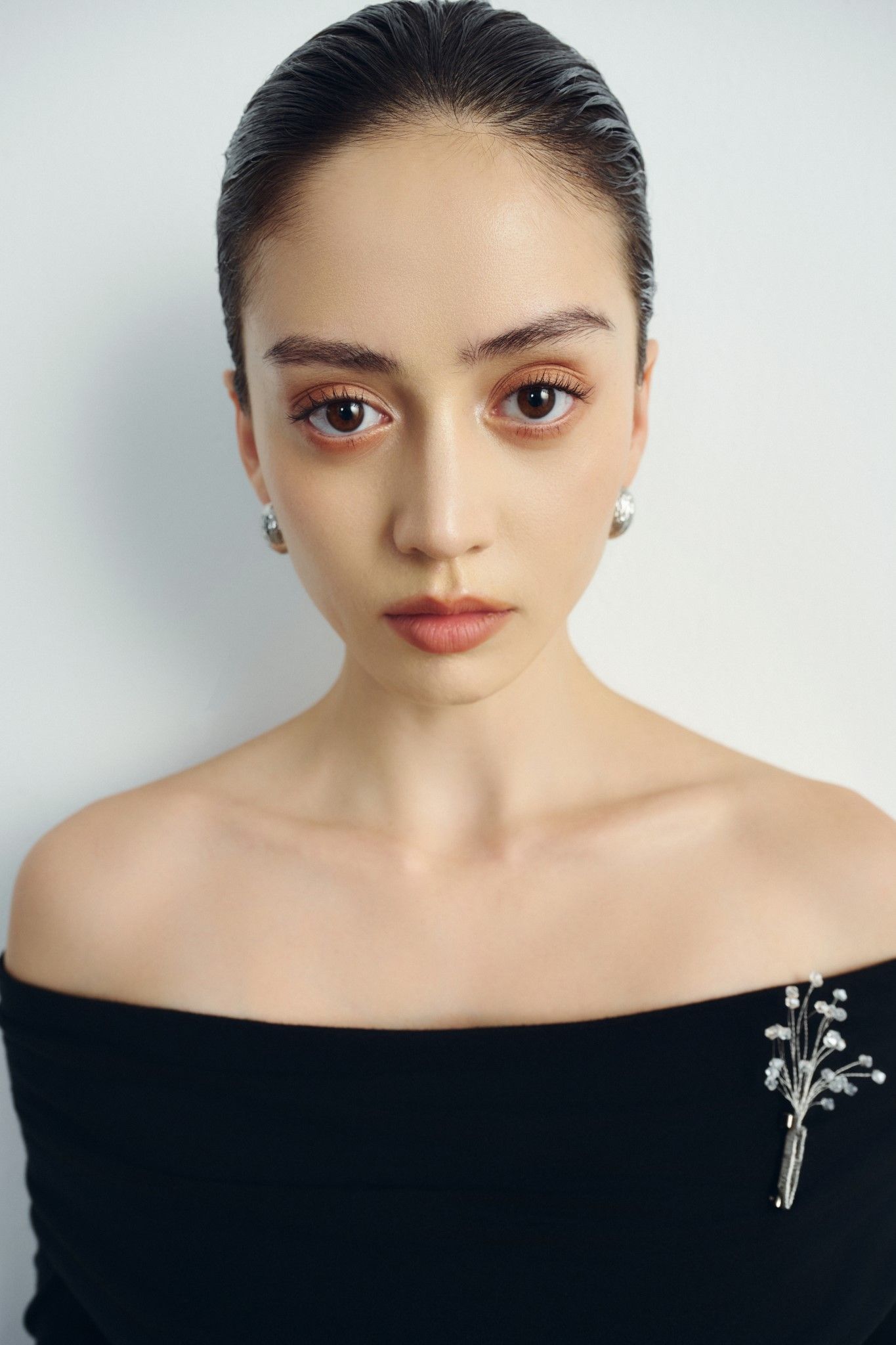 DEMPSEY OF THE SHOULDER DRESS