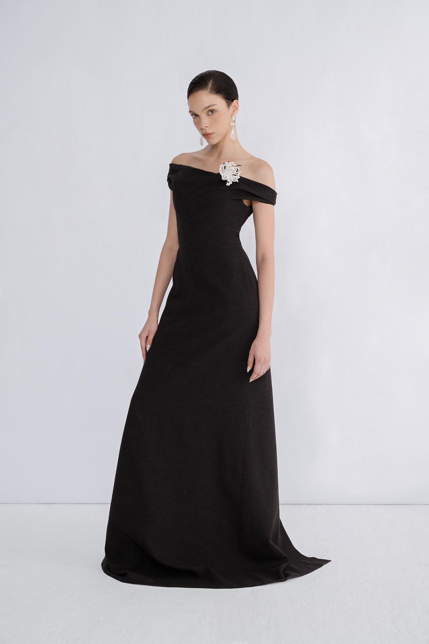 ESBER OFF- THE SHOULDER LONG DRESS