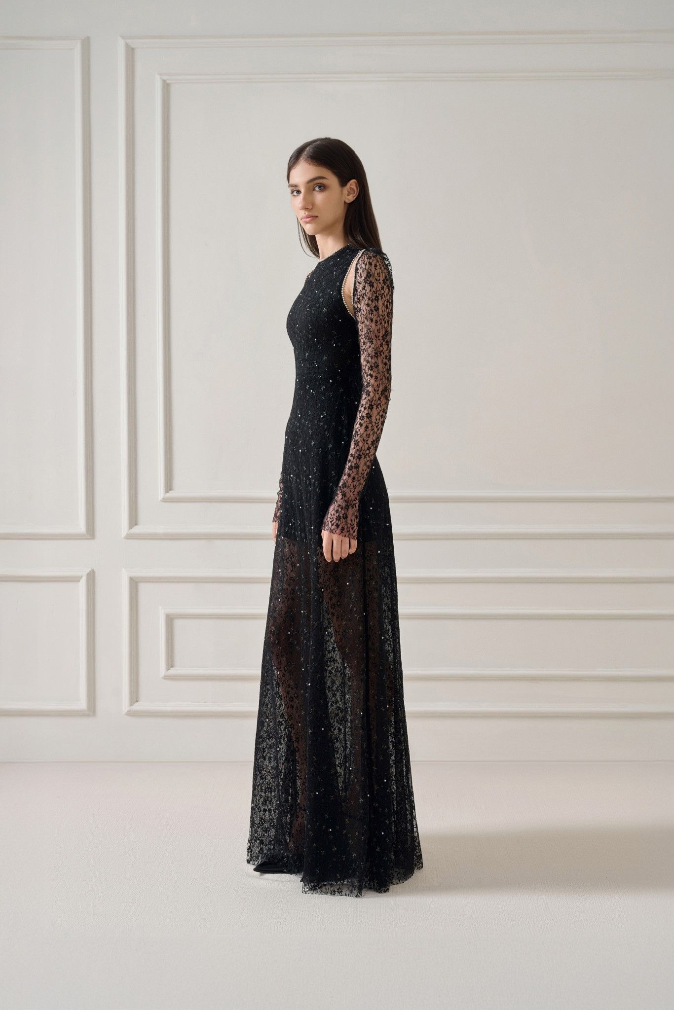 VERA EMB AURORA LACE DRESS