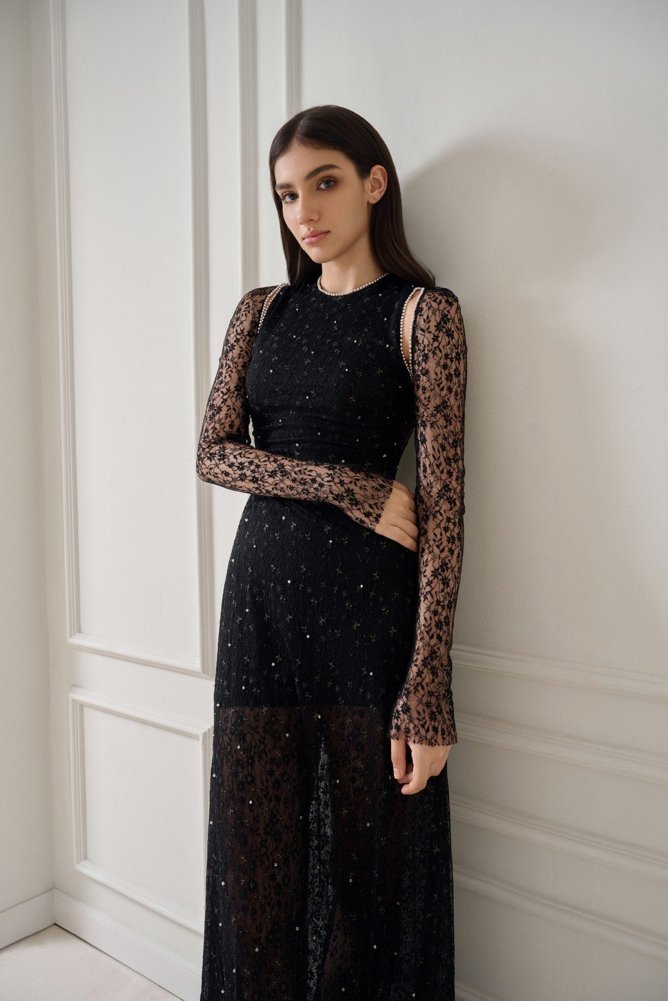 VERA EMB AURORA LACE DRESS