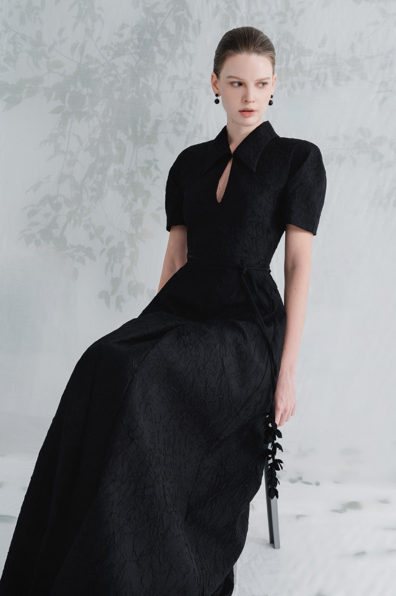 SATIN MIDI DRESS