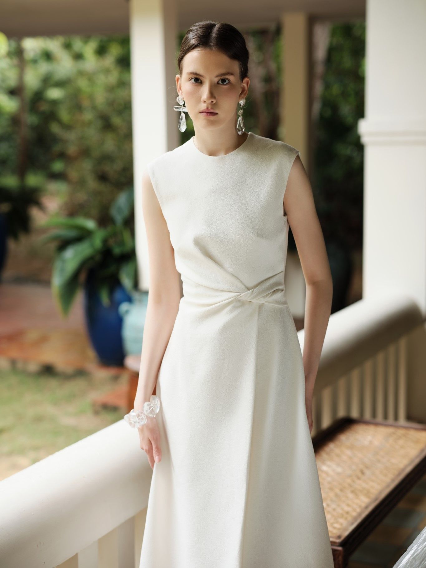 YURI TWIST MIDI DRESS