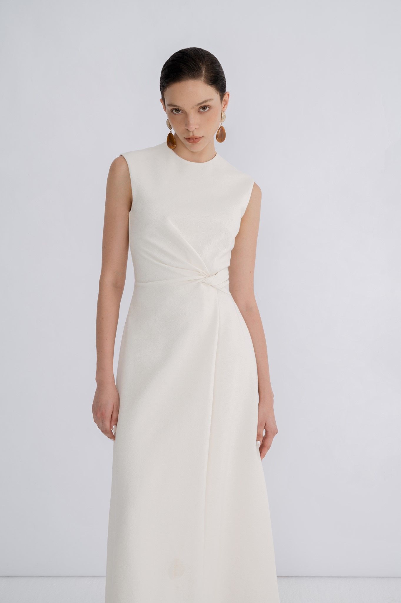 YURI TWIST MIDI DRESS