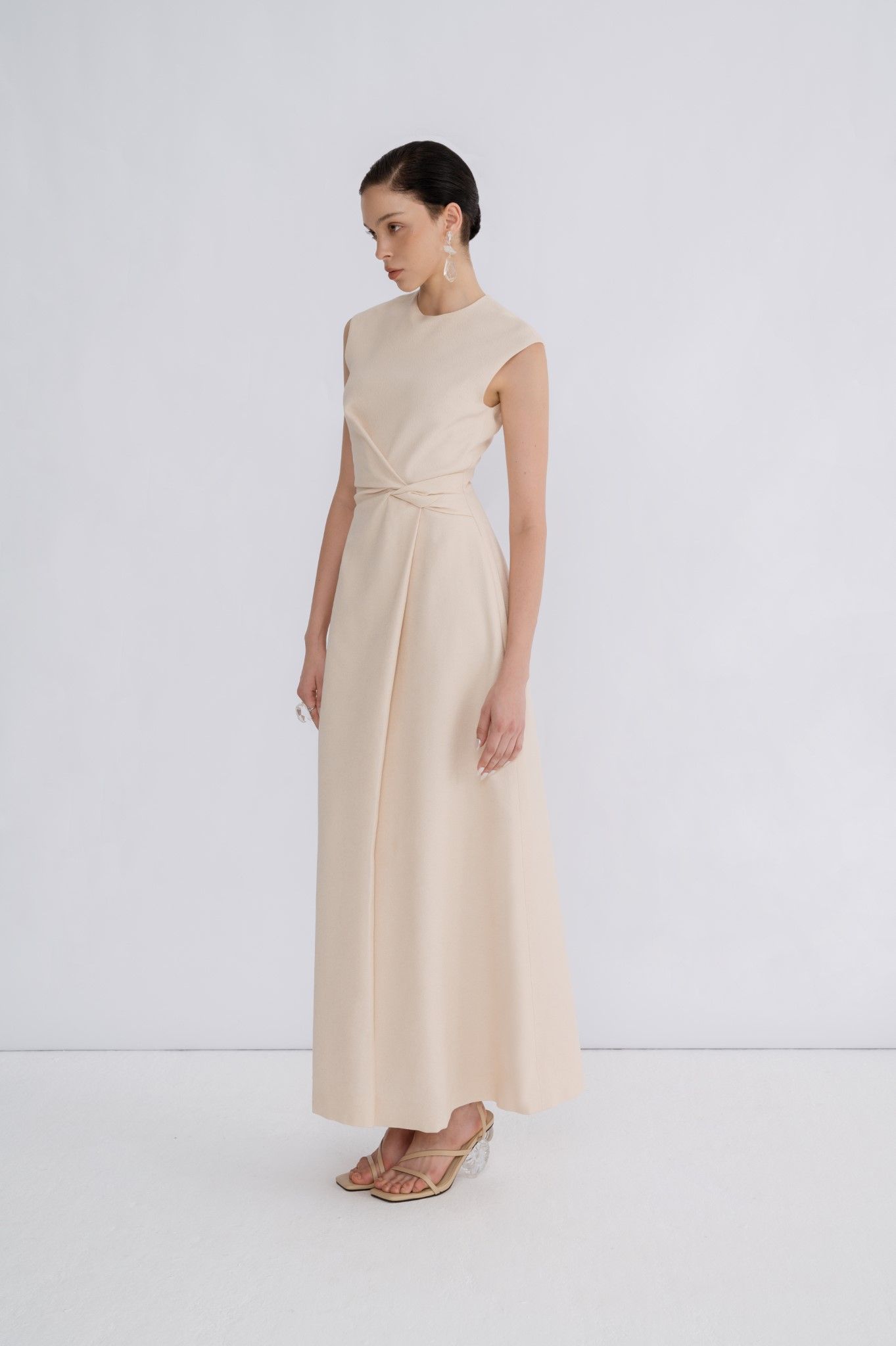 YURI TWIST MIDI DRESS