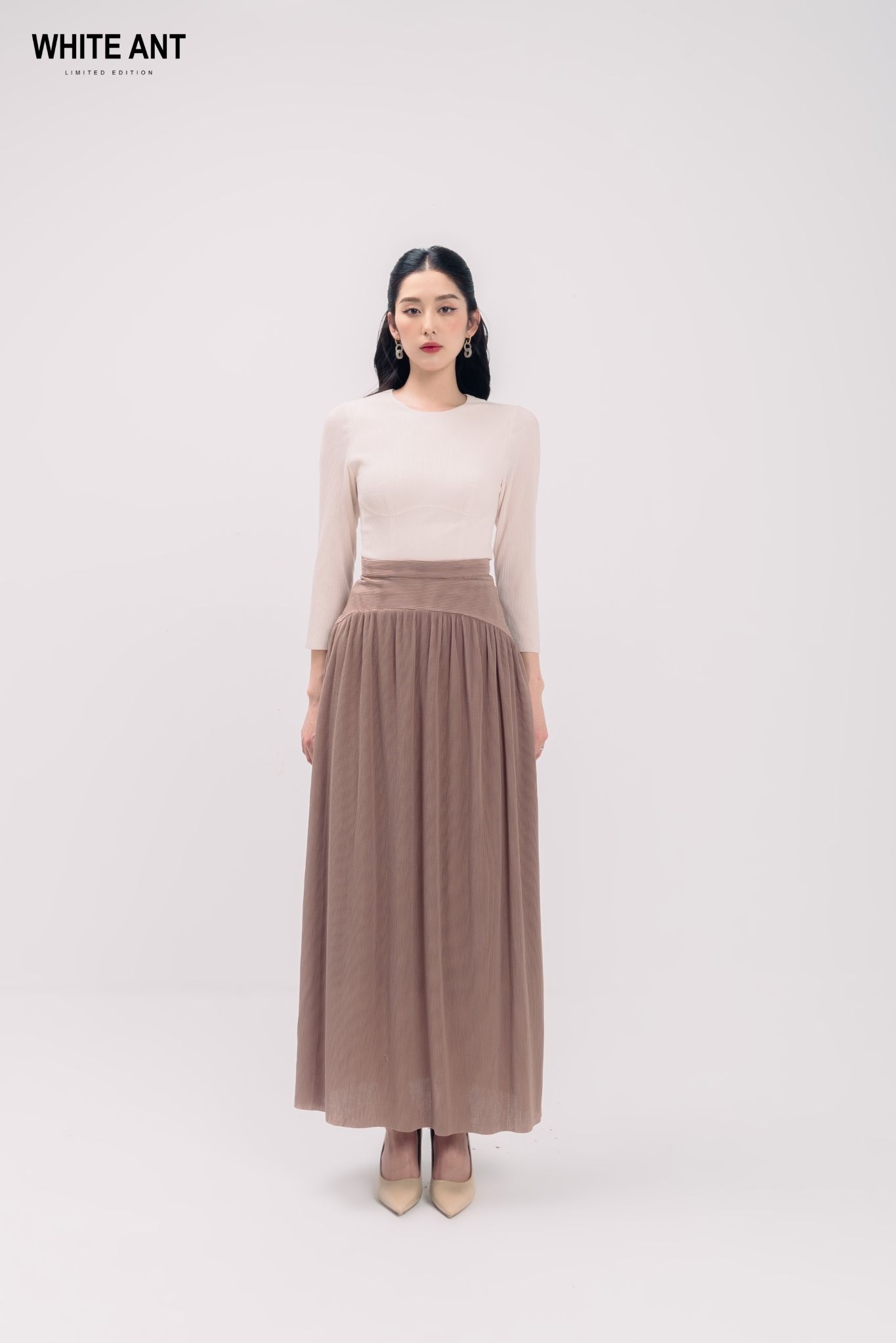 Chân Váy Xòe Dáng Dài Nữ White Ant SUXI CIRCULAR SKIRT 111232001