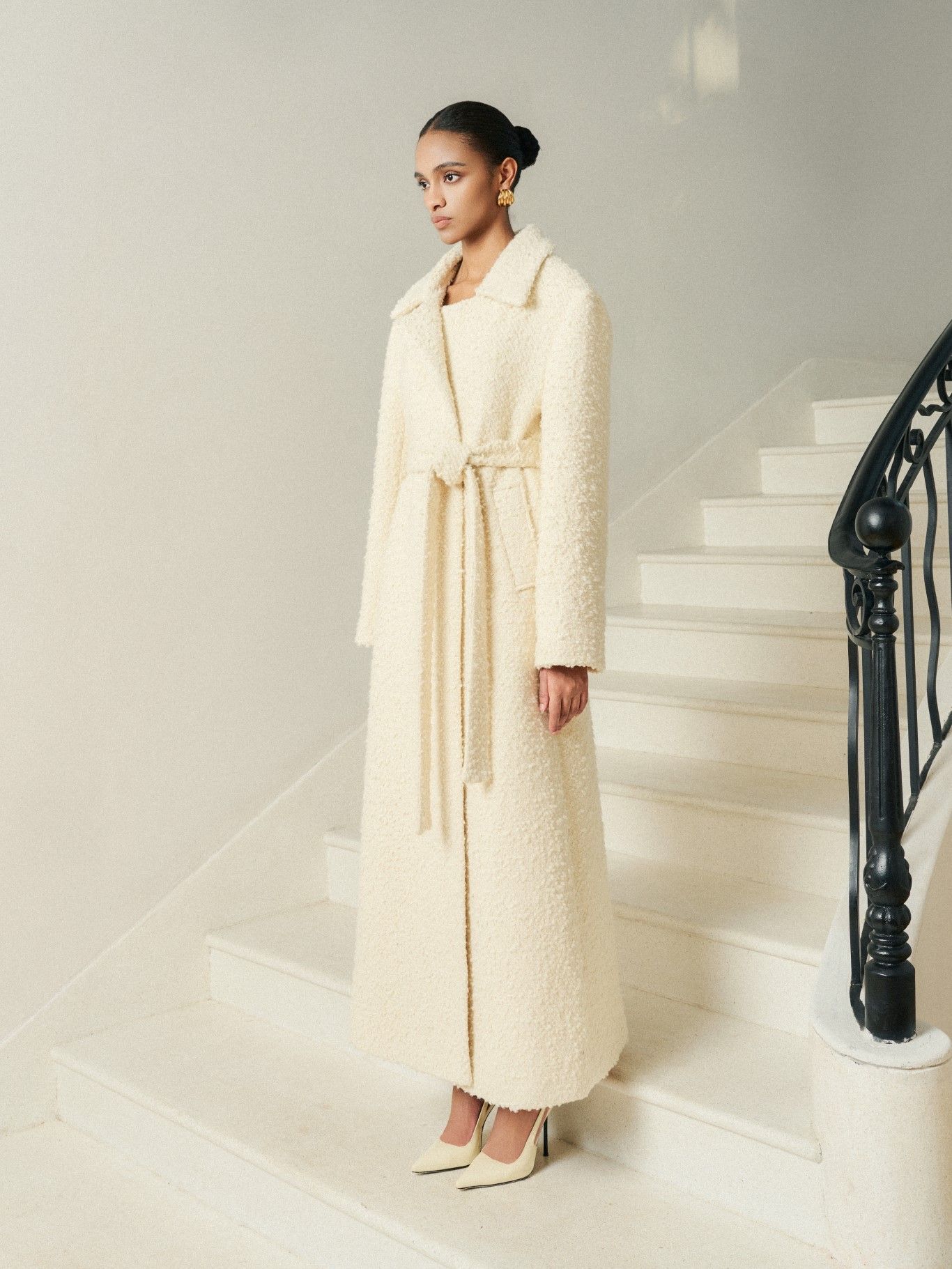 NADI WOOL- BLEND TWEED LONG COAT
