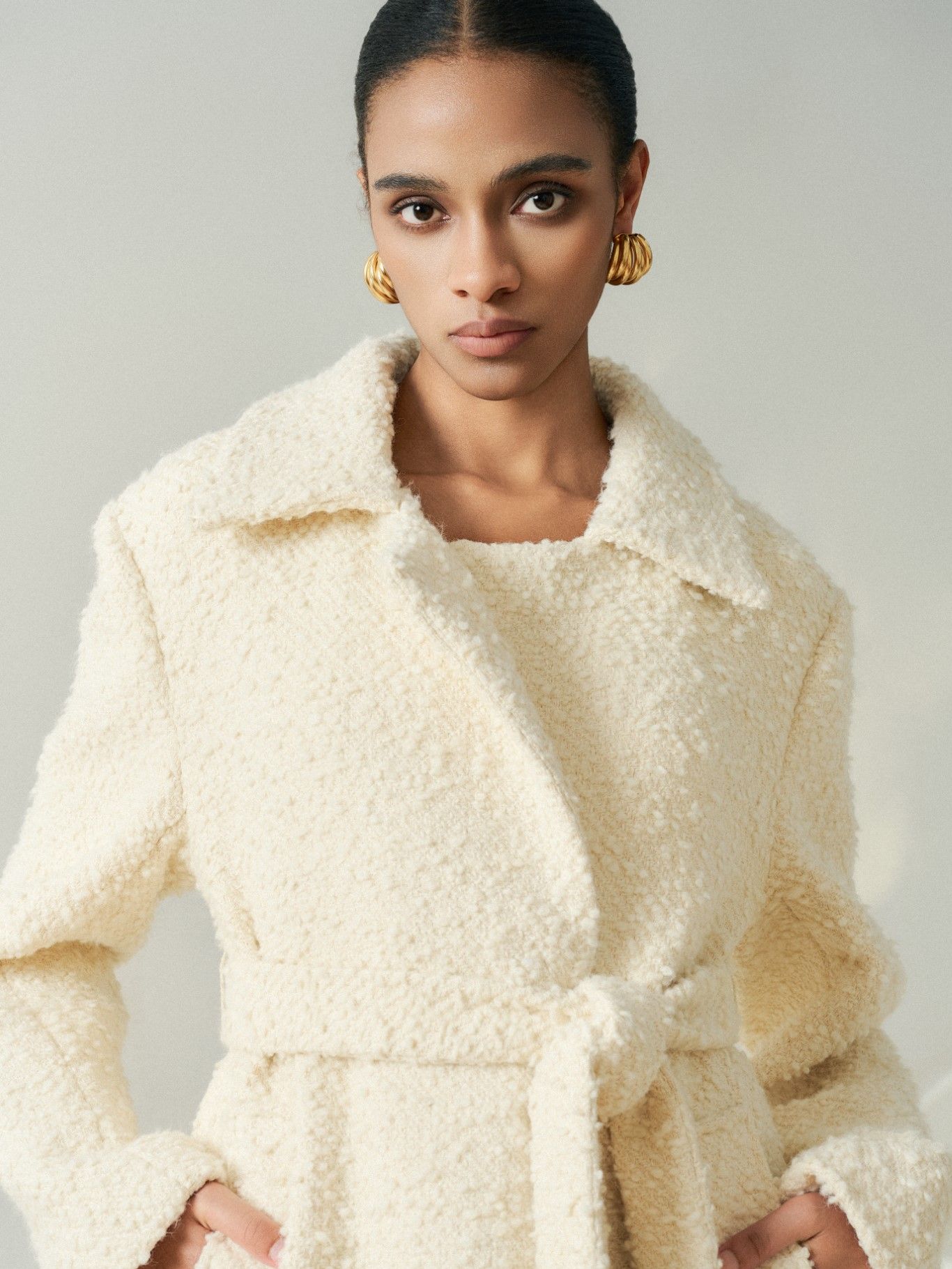 NADI WOOL- BLEND TWEED LONG COAT