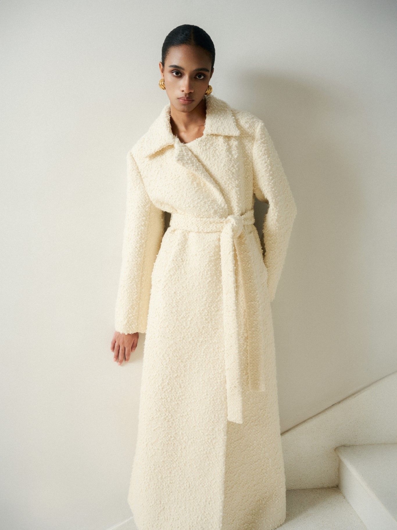 NADI WOOL- BLEND TWEED LONG COAT