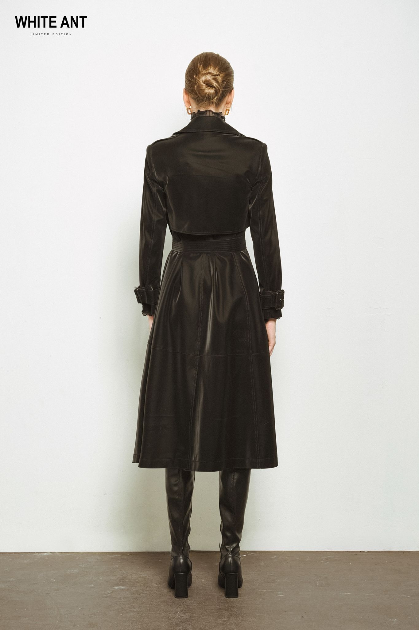 LEO LEATHER TRENCH COAT