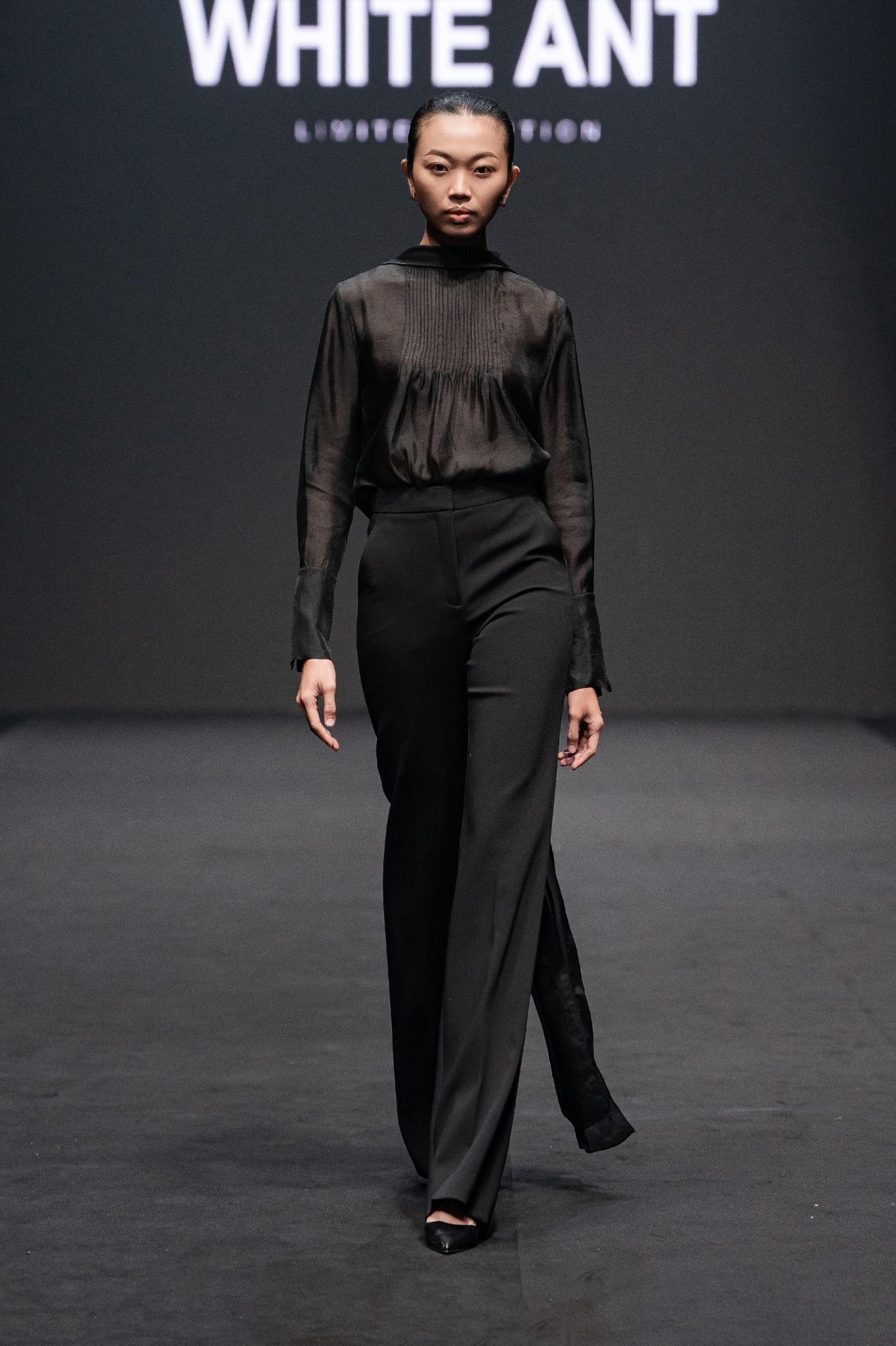 MORA BACKLESS DRAPED BLOUSE