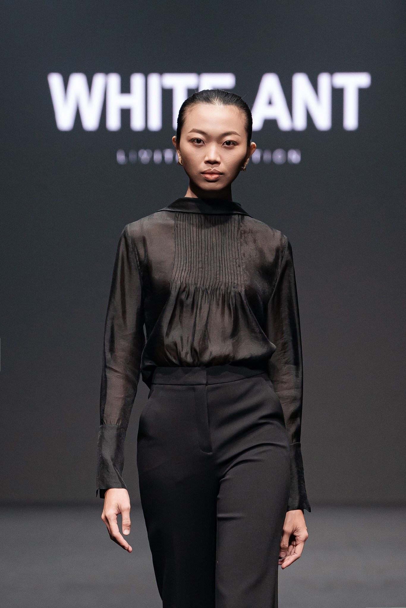 MORA BACKLESS DRAPED BLOUSE