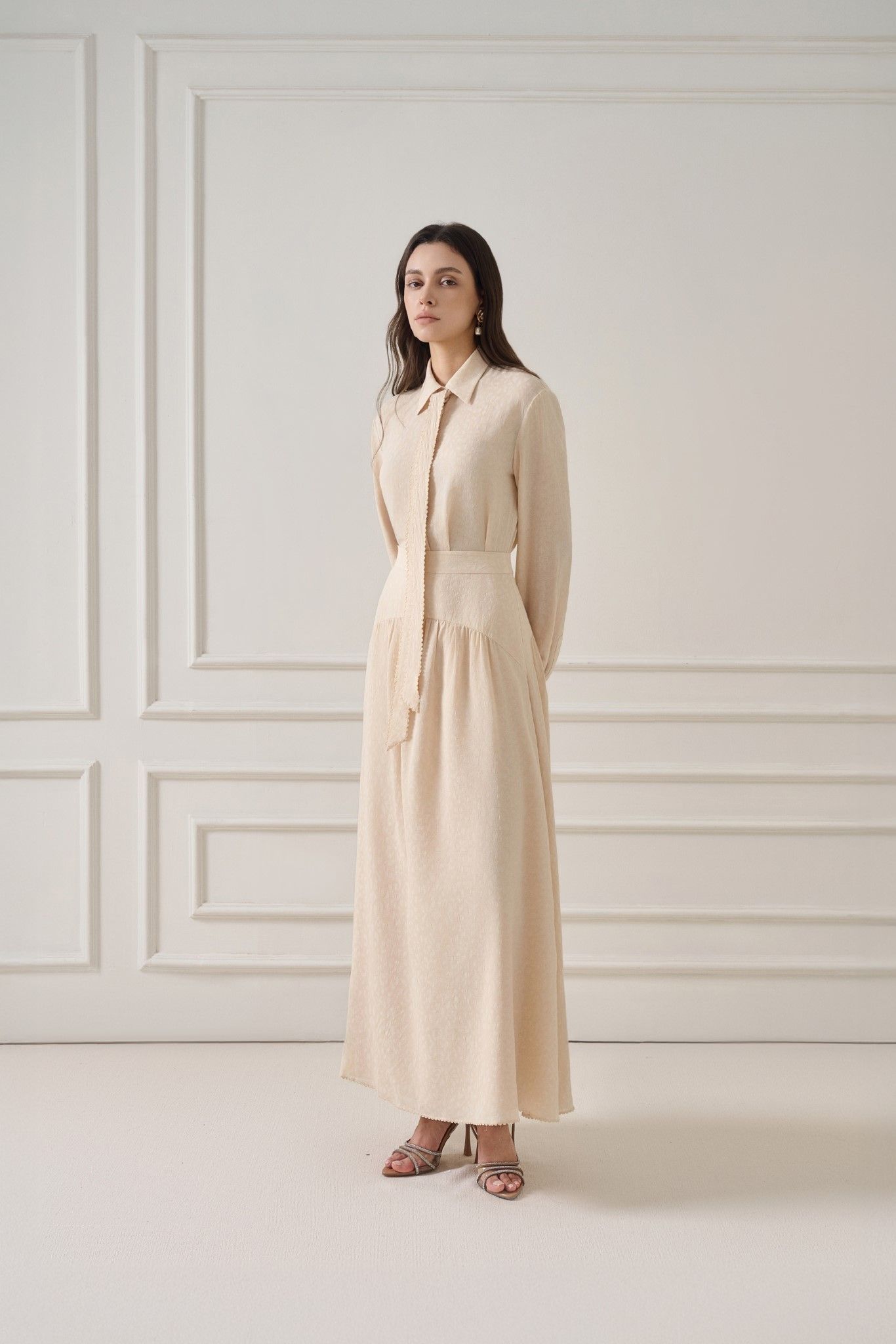 BRYAN SILK JACQUARD BLOUSE
