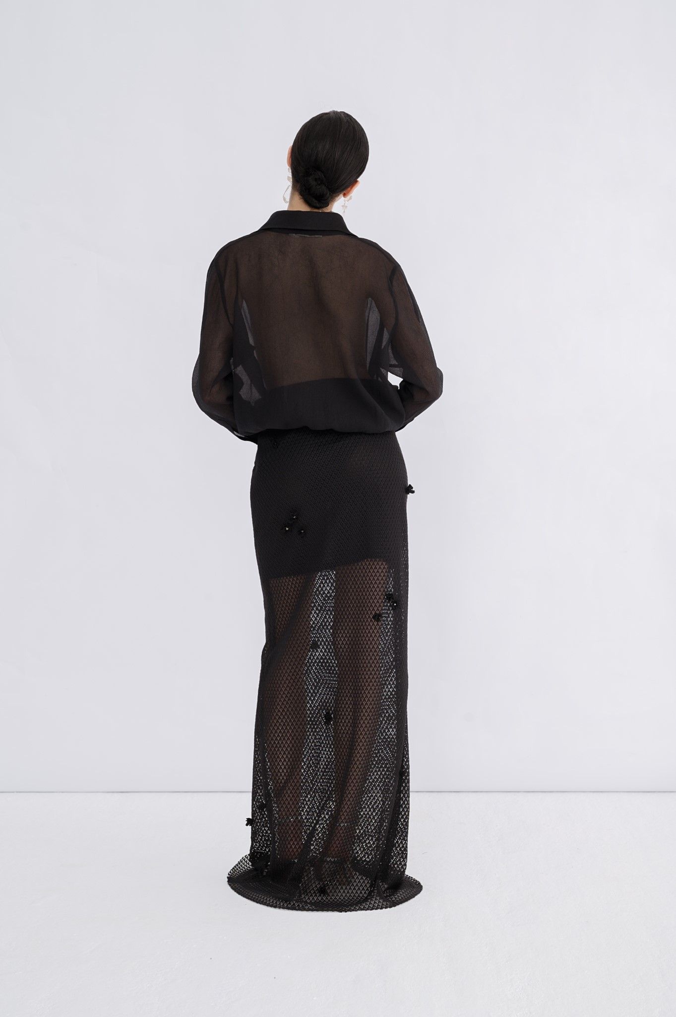 ILA LACE EMB LONG SKIRT