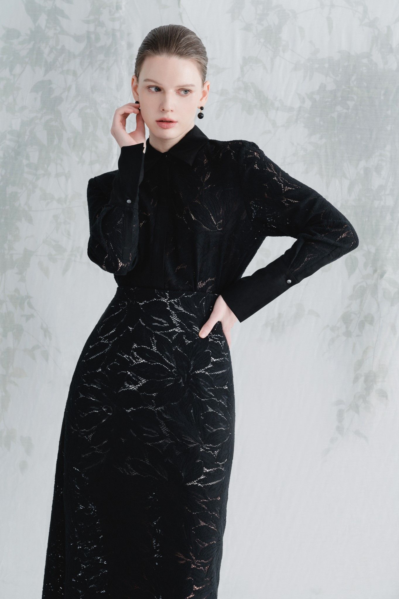 JEDA POINTED COLLAR SHIRT