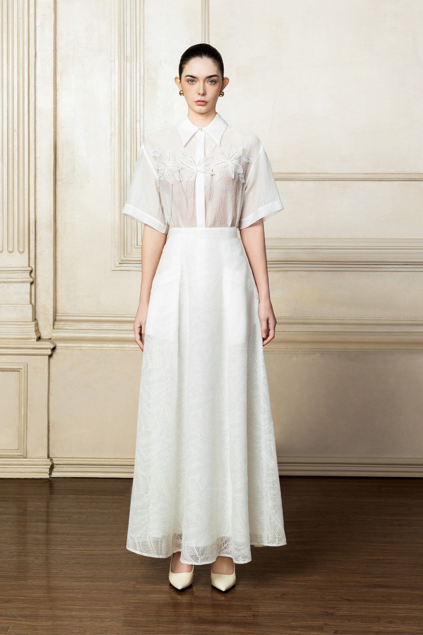 AMELIA POINTED COLLAR SHIRT
