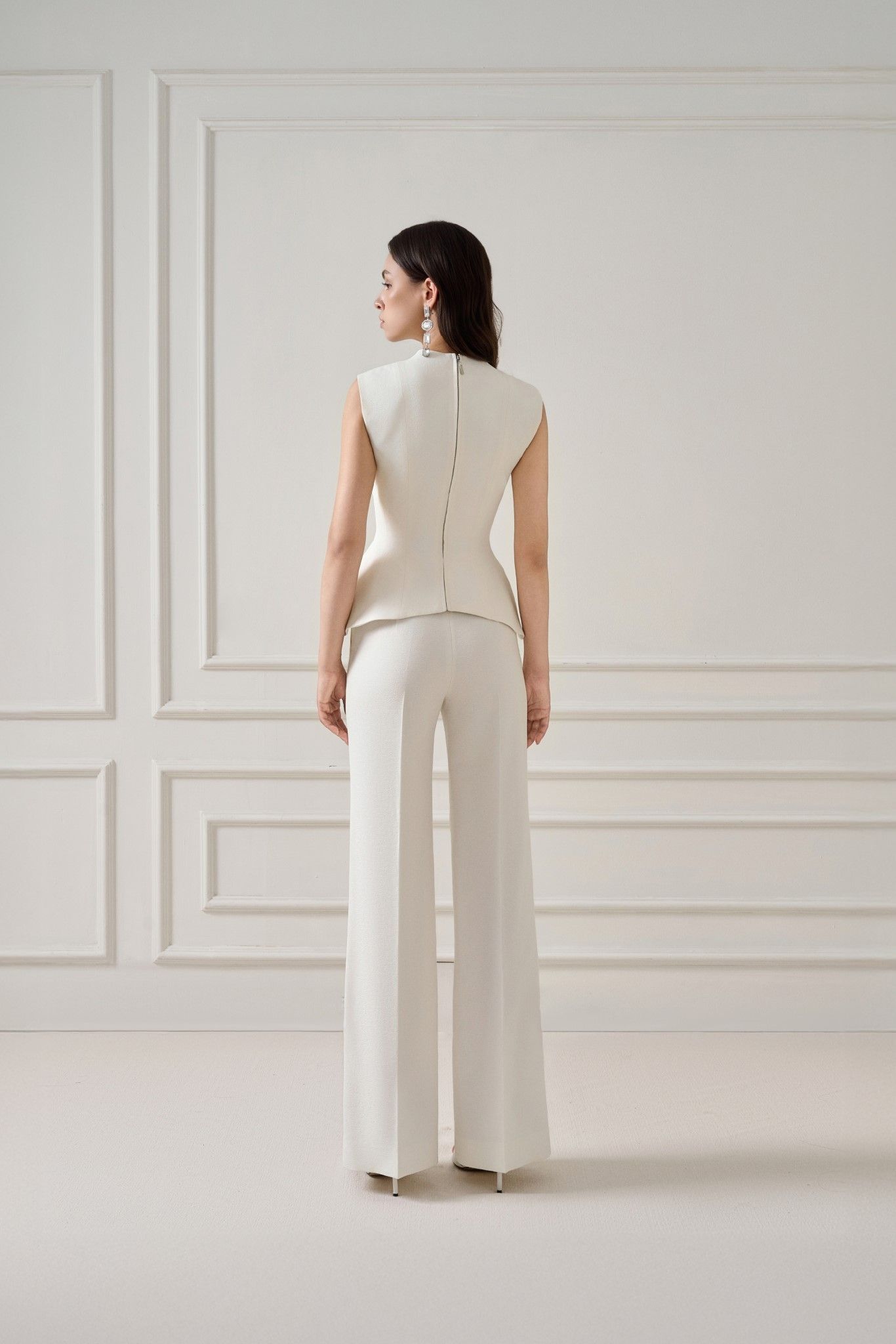 MIRRI SAND JACQUARD STRAIGHT LEG PANTS