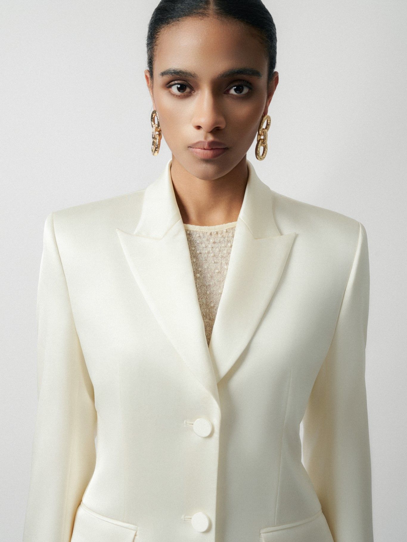 TAMY SILK- SATIN BLAZER