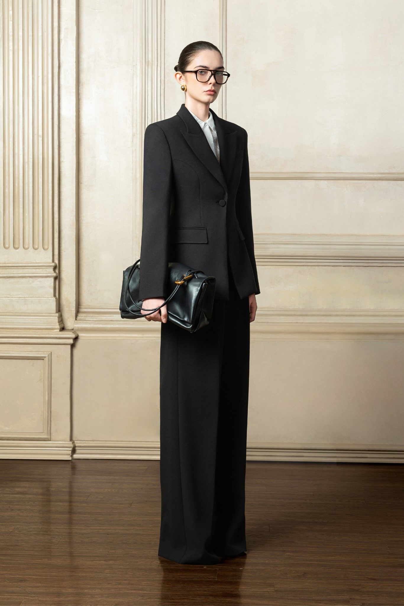 WIDE LEG RAYON PANTS
